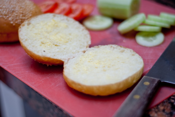 Asian chicken burger, step by step
